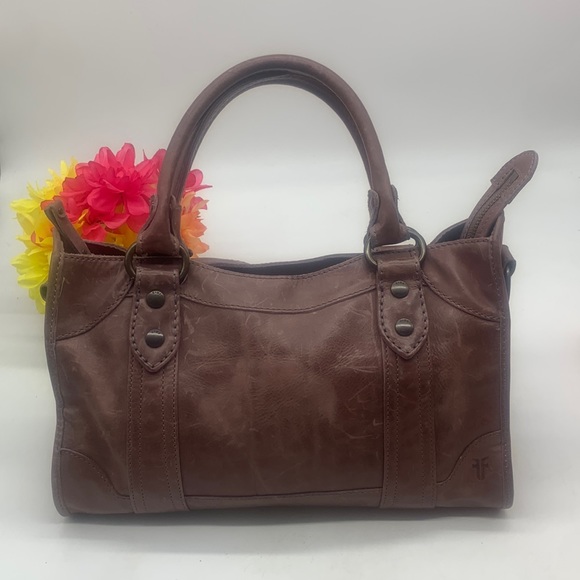 Frye Handbags - Frye Melissa Women's Washed Purple Satchel. BRN3793